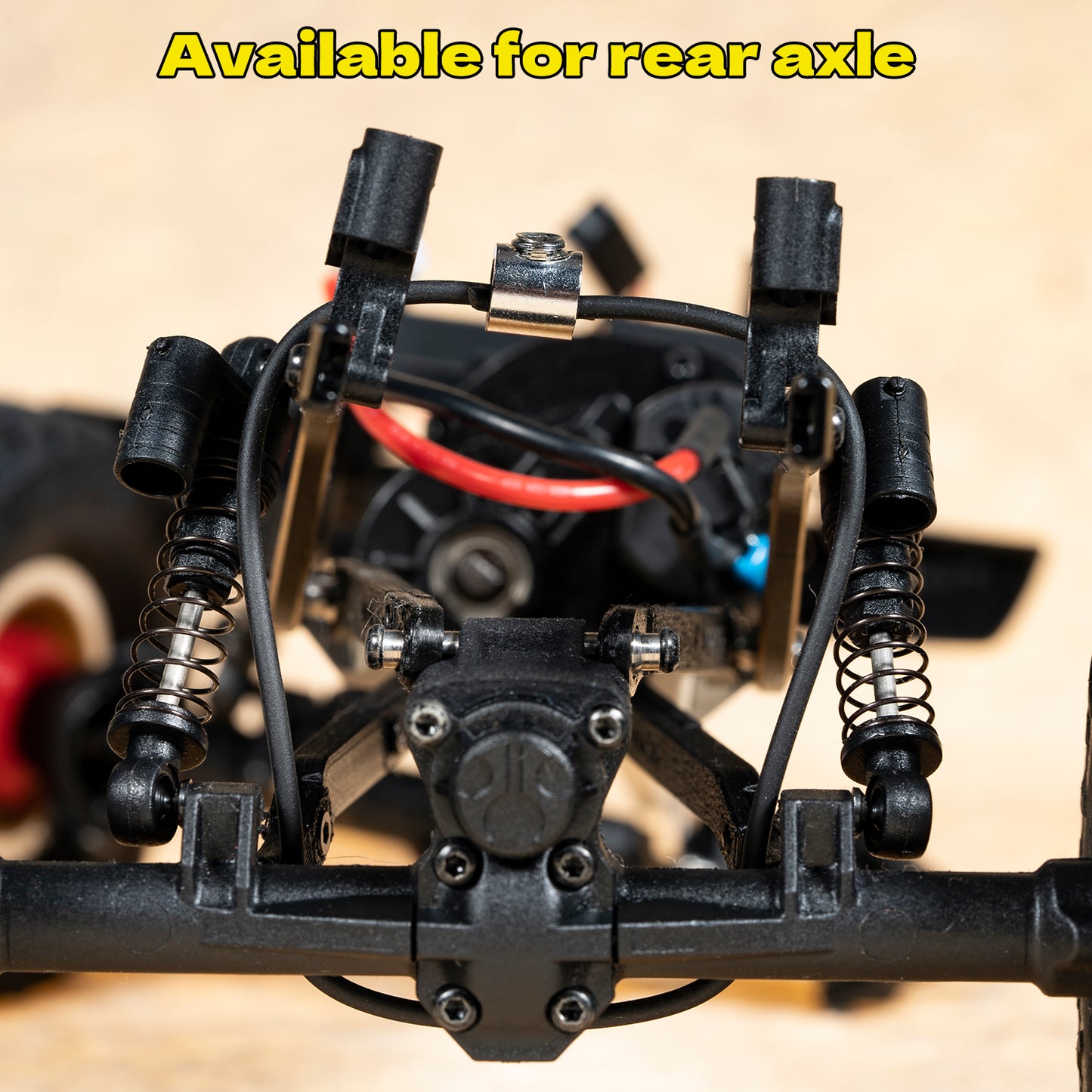 RampCrab Limit Strap mounts for SCX24 AX24 FCX24, Mounted on The Servo(Servo Width Should be Less Than 24 mm) Brass Black Coating, 5 Grams, Come with Rubber Band