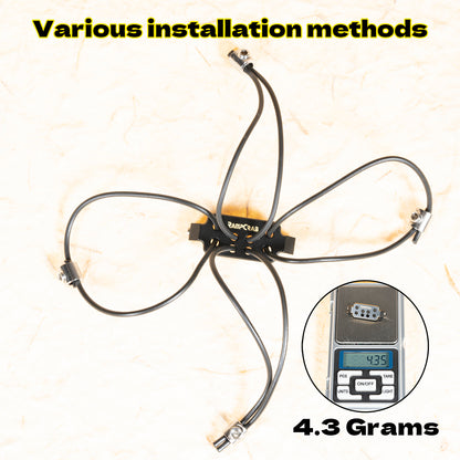 RampCrab Limit Strap mounts for SCX24 AX24 FCX24, Mounted on The Servo(Servo Width Should be Less Than 24 mm) Brass Black Coating, 5 Grams, Come with Rubber Band