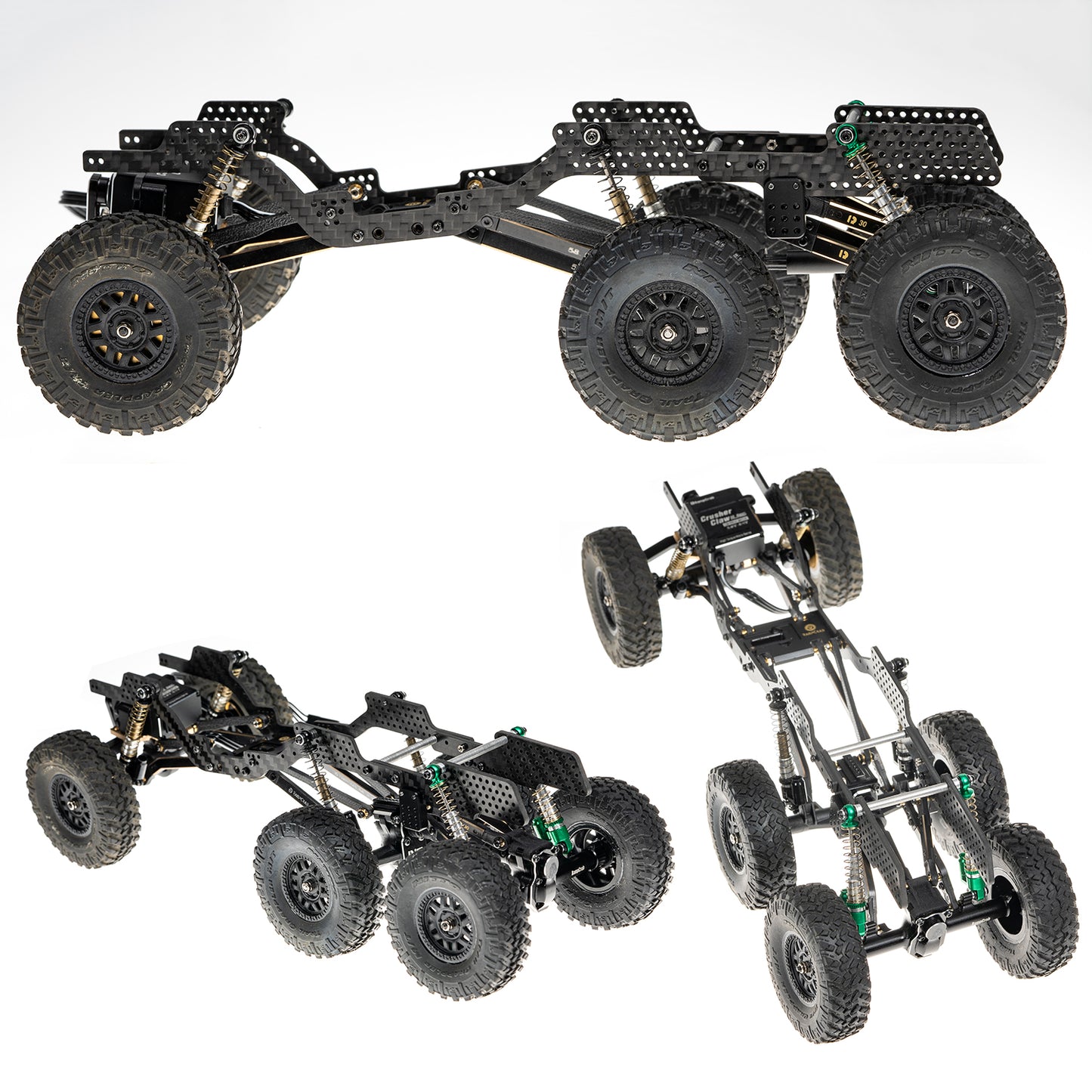 6X6 Extension kit for 1/24 Carbon Fiber Chassis Kit SCX24 Upgrade Parts